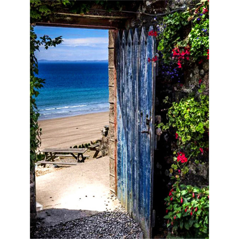 

Пейзаж House DIY 11CT Вышивка крестом Наборы ремесло набор для рукоделия хлопчатобумажная нить с напечатаным холстом, домашние, опт