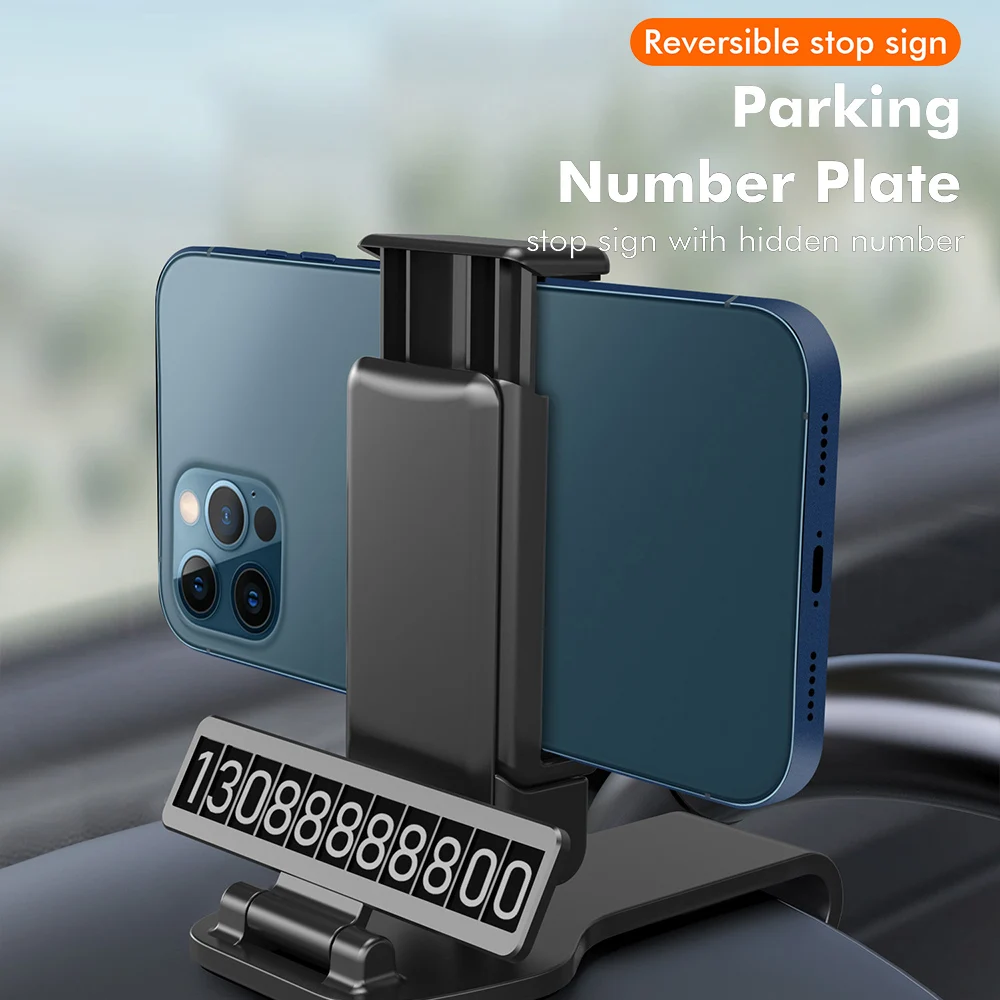 

Car Phone Holder Dashboard Chuck Mobile Phone Holder With Stop Sign Phone Number Holder Support Telephone Stand For Xiaomi Phone