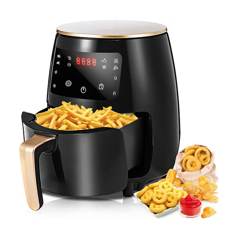 

Upgrade 4.5L Smart Air Fryer without Oil Home Cooking Deep Fryer 360°Baking LED Touchscreen Deep Fryer without Oil Top аэрогриль