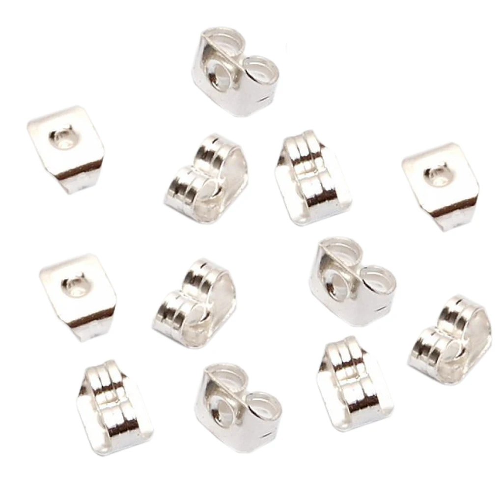 25 пар сережек бабочек заглушки для задней панели 3x5 мм|Ювелирная фурнитура и