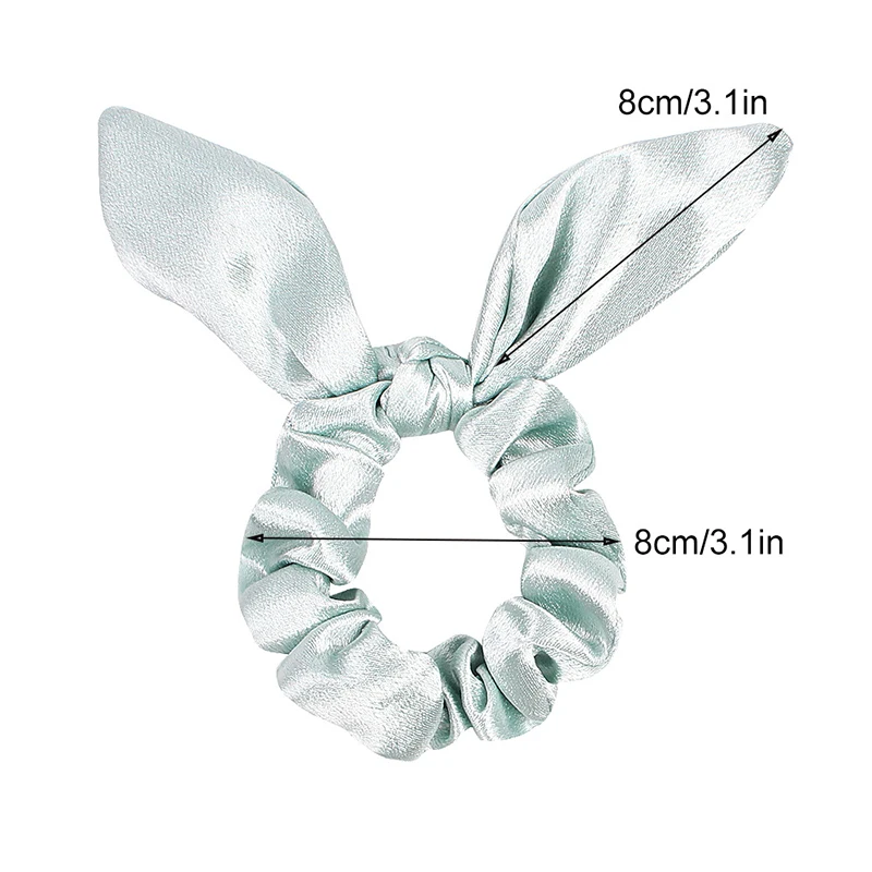 Однотонные резинки для волос 1 шт. атласная резинка женские эластичные с милыми