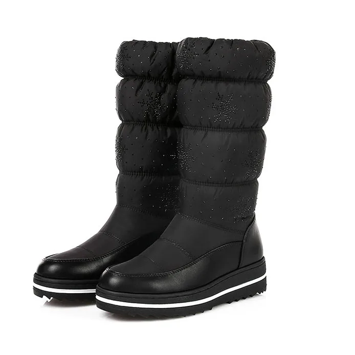 CEVABULE Puls/размер Зимние теплые однотонные ботинки с блестками Модные хлопковые на