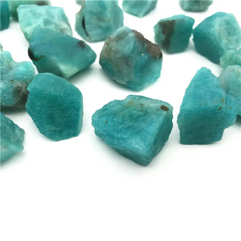 

Wholesale 1PC Natural Raw Amazonite Stone Rough Crystal Mineral Stones Specimen Healing Decor Natural Quartz Crystals