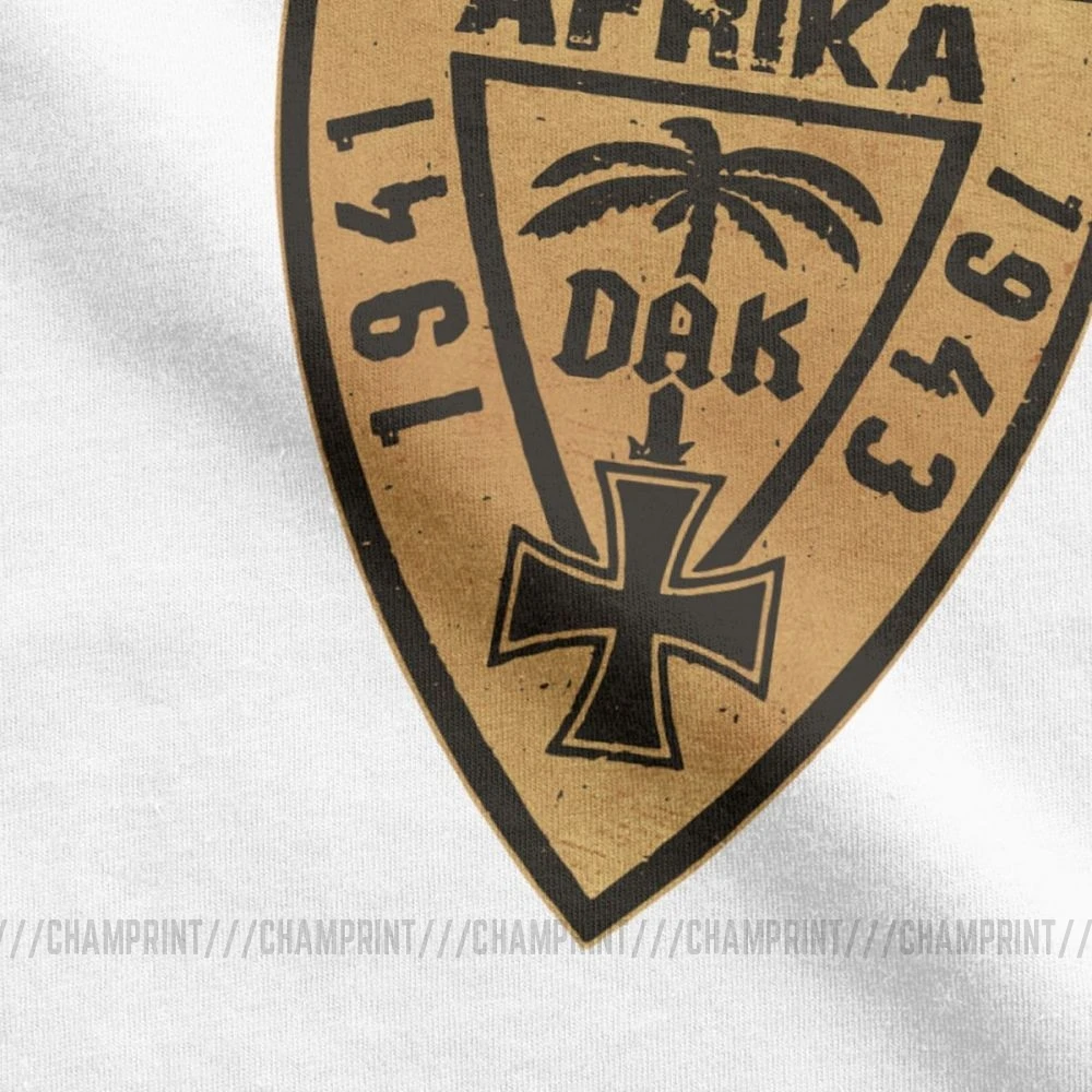 Мужская футболка для отдыха с круглым вырезом, хлопковая Футболка DAK Deutsches Africa 1941-43, футболки с графическим принтом
