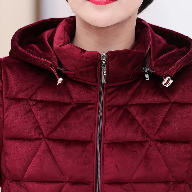 Зимняя женская Вельветовая хлопковая куртка размера плюс 6XL женские парки 2020