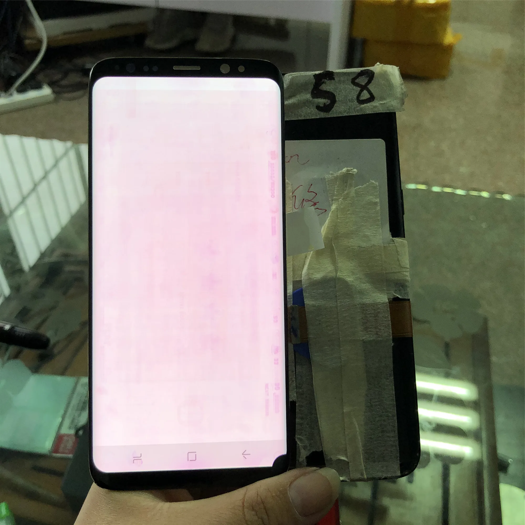 Большой красный ожоги и большие точки AMOLED ЖК дисплей для Samsung Galaxy S8 G950 G950F