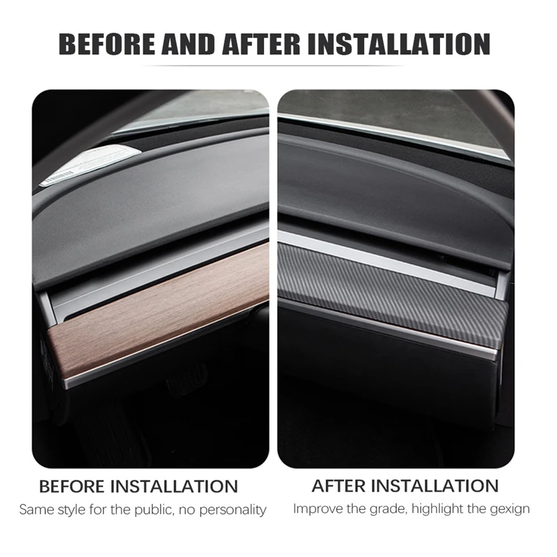 Обшивка центральной консоли Model3 для Tesla Model 3 2019-2021 углеродное волокно Защитная