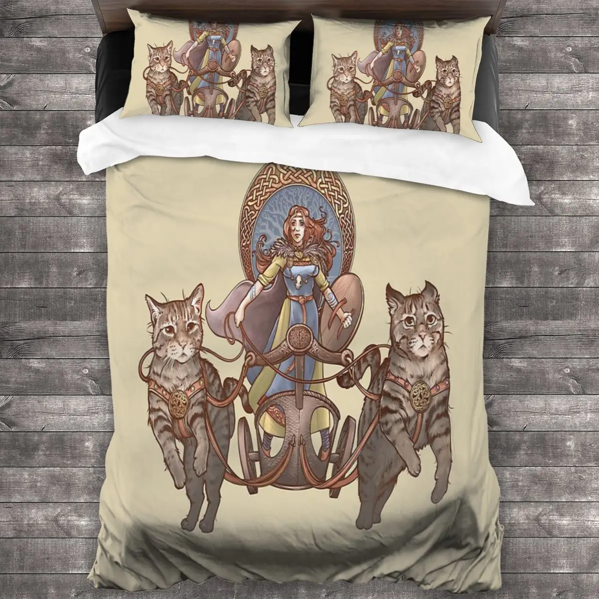 

Freya Driving Her Cat Chariot Linens Bedspread Bedding Set Duvet Cover Beds Kids Bedding 2 Seater Bedspread
