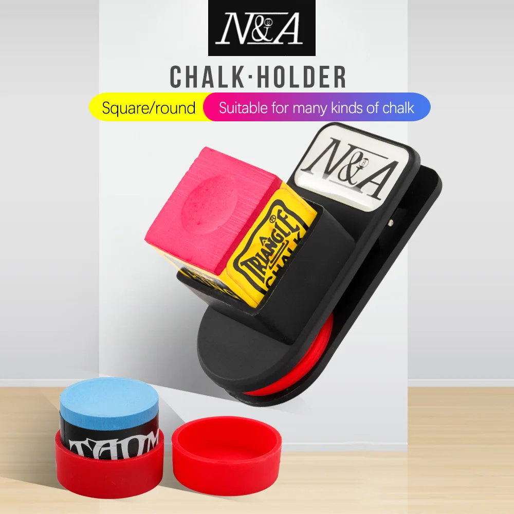 

NA Chalk Holder Magnetic Billiard Pool Cue Snooker Chalk Holder Silent Round Square Carrying Holder Billiards Accessories
