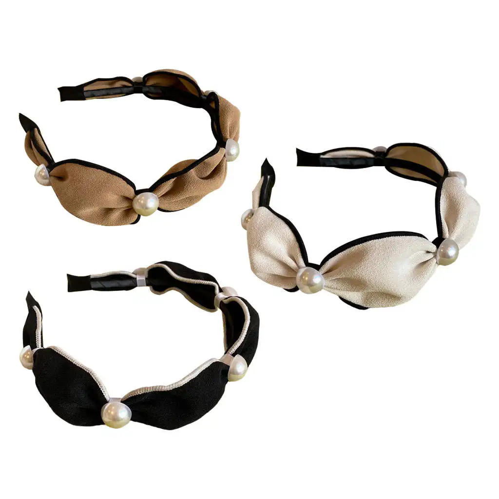 

Fashion Girls Headband Handmade Pearls Ornament Hairband Women Hair Accessories