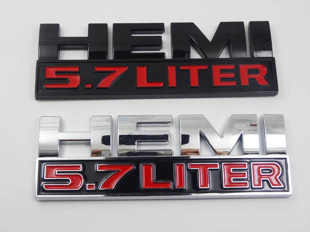 1X ABS 3D Автомобильная наклейка 5 7 литра эмблема HEMI значок наклейки для Jeep Dodge Challenger
