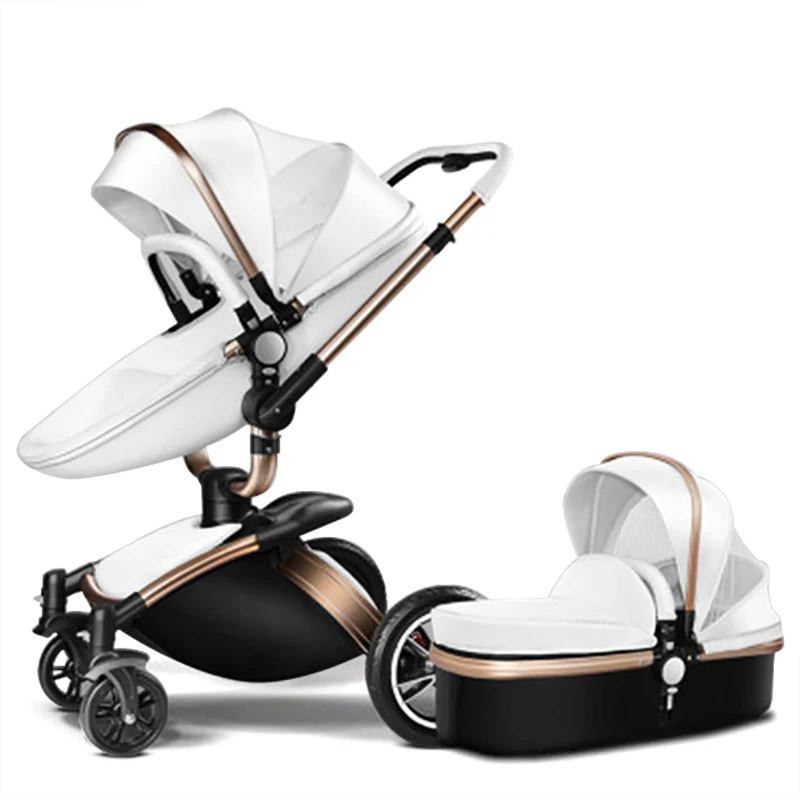 2 in 1 White 1 В 2/3 детская прогулочная коляска складная двухсторонняя тележка портативный Зонт с троллейбусом дорожная сумка для коляски Jogger дорожная система для детей - Цвет: 2 in 1 White