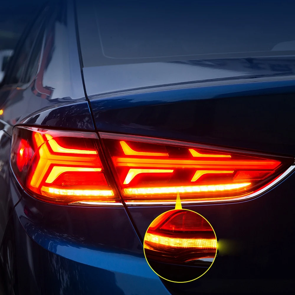 Новый светодиодный задний светильник s в сборе для Hyundai Sonata 9 18 19 тормозной фонарь