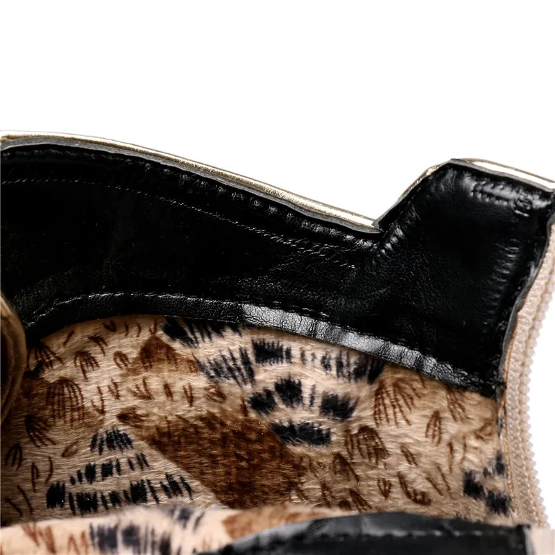 

Autumn Street Silver Gold Black Patent Leather Pu Low Block Heel Lace Up Ankle Combat Boots for Women Ladies Shoes 2018