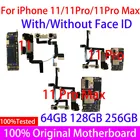100% Оригинальный разблокированный для iPhone 11 iphone11 pro max iphone 11 pro max материнская плата с полными ЧИПАМИ материнская плата чистая iCloud логическая плата