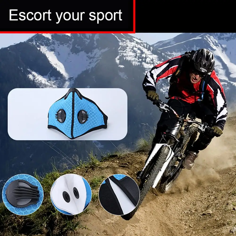 

Dustproof Masks Activated Carbon Anti-smog PM2.5 With Extra Filter Cotton Sheet For Running Cycling Outdoor Activities