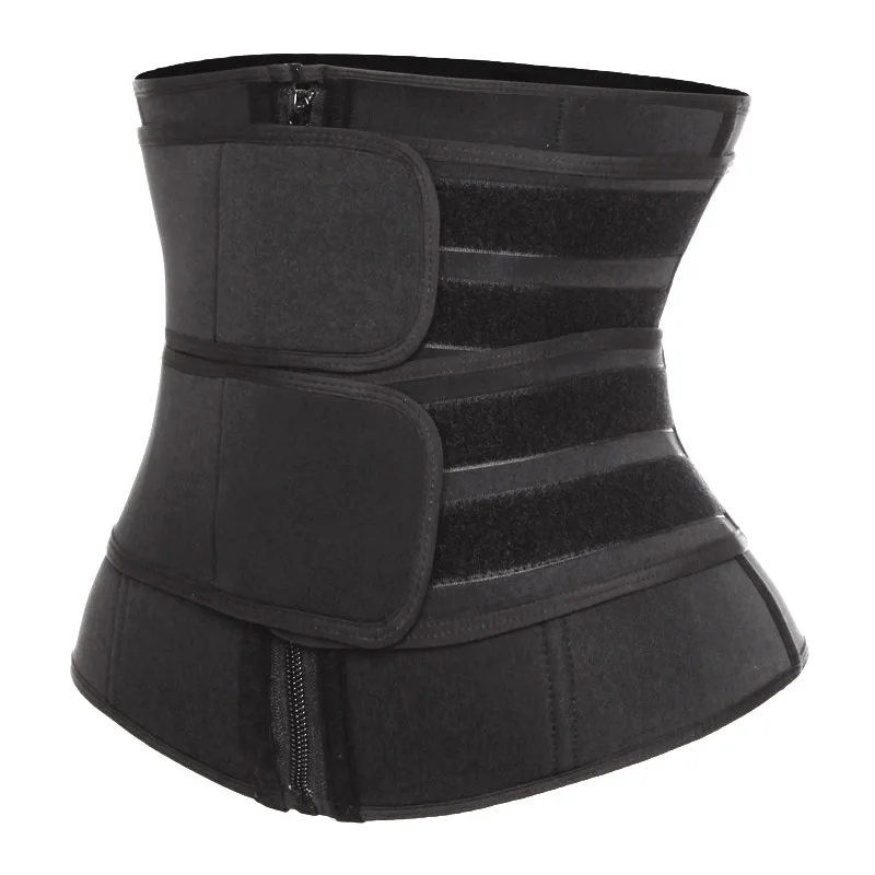 Black(Two Verclo) Мужской утягивающий корсет моделирующий пояс корсаж для живота шейпер для похудения тела формирователь, утягивающий живот Корректирующее белье для похудения пот тонкий ремешок - Цвет: Black(Two Verclo)