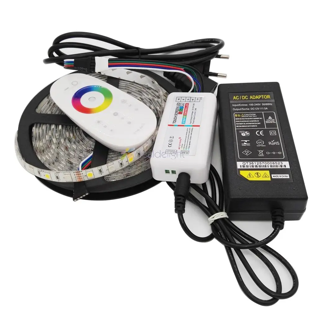 5050 Светодиодная лента RGB/RGBW/RGBWW 5 м 300 Светодиодная лента Набор Гибкий СВЕТОДИОДНЫЙ Неон лента свет+ 2,4 г пульт дистанционного управления+ DC 12 В 5A мощность