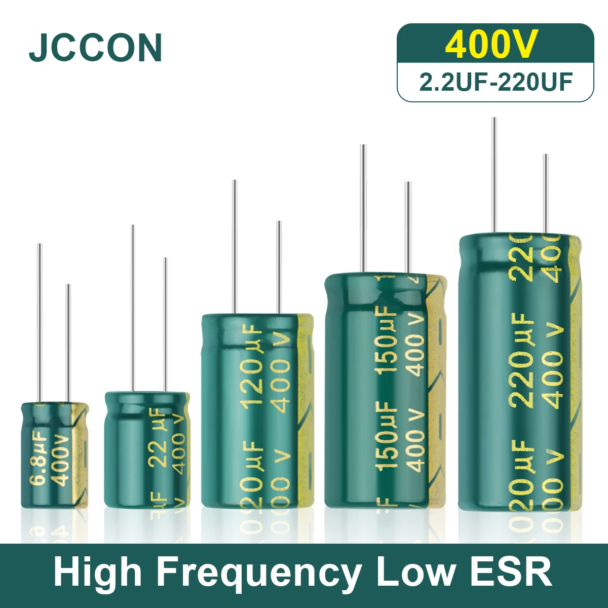 Алюминиевый электролитический конденсатор JCCON 400 В 2 мкФ 4 7 6 8 10 15 22 33 Ф 47 68 82 100