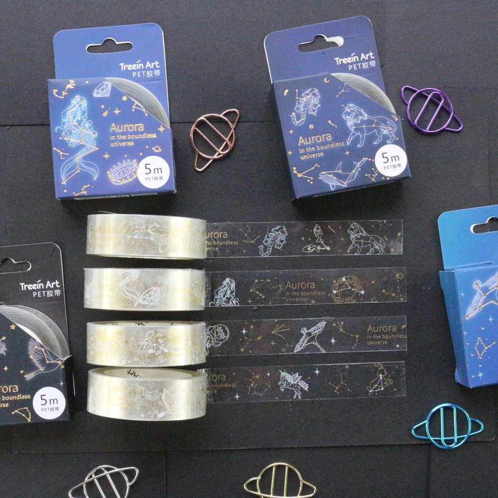 Милая креативная прозрачная Золотая фольга Domikee созвездия декоративная