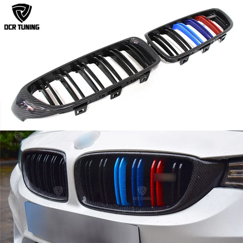 Передняя решетка из углеродного волокна для BMW 4 серии F32 F33 F36 &amp F82 F83 M4 F80 M3 2014 - UP с