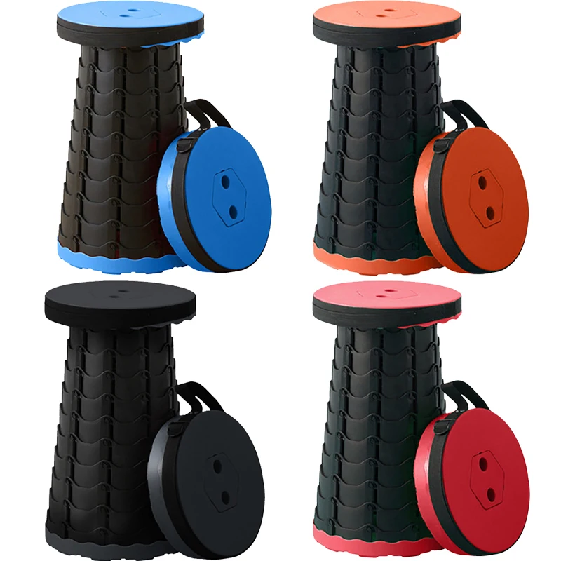 

Складной складной стул, портативный пластиковый складной телескопический стул для кемпинга и рыбалки