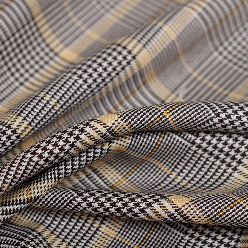 Pearlsilk японская пряжа окрашенная в гусиную лапку шерстяная ткань материалы