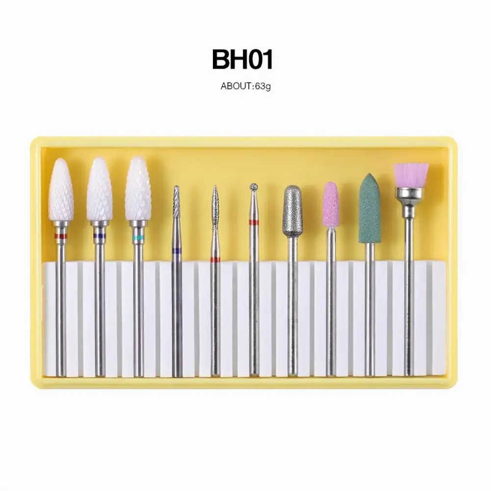 

8pcs Nail Drill Bits Electric Polisher Drill Bits for Acrylic Nail Gel Manicure Machine Nail Art Beauty Nail Drill Accessories