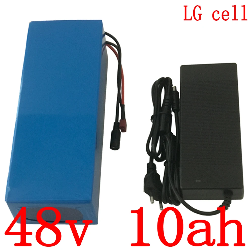 

48V lithium battery 48V 10AH electric bike battery 48V 500W 750W ebike battery pack use LG cell with 20A BMS+54.6V 2A charger