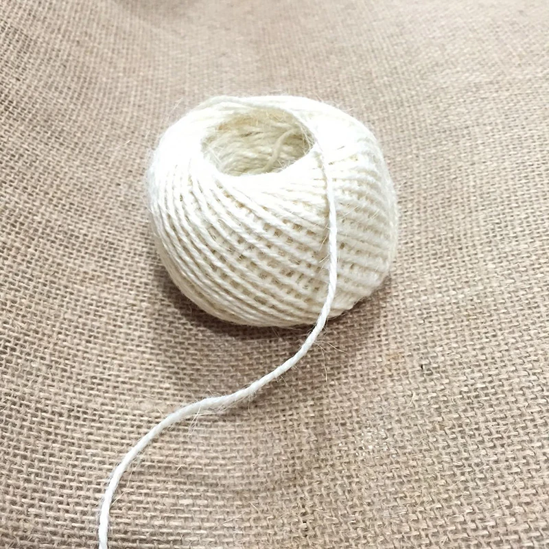 1 шт. джутовый шпагат из пеньковой веревки шнур мешковины натурального волокна