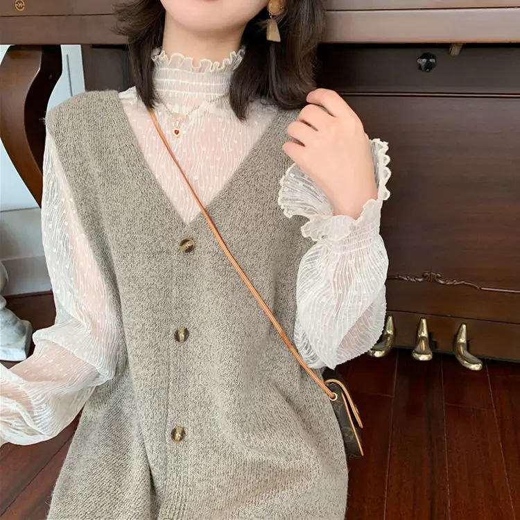 Женские Прозрачные топы с воротником стойкой сексуальные женские прозрачные