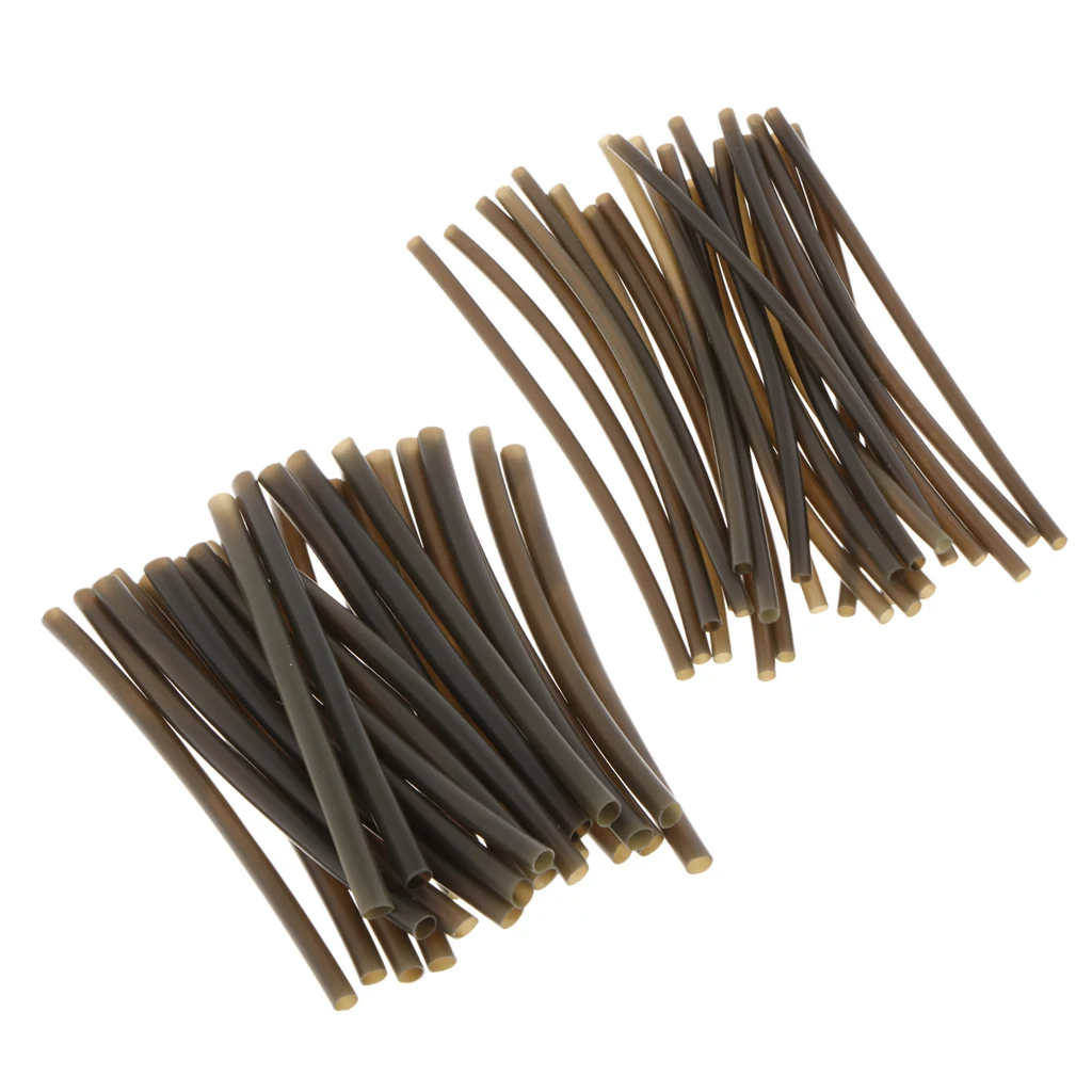 50pcs Heat Shrink Tubing Rig Tube Sleeves Fishing Hair Rigs Hook DIY Terminal Tackle 1mm 2mm | Спорт и развлечения