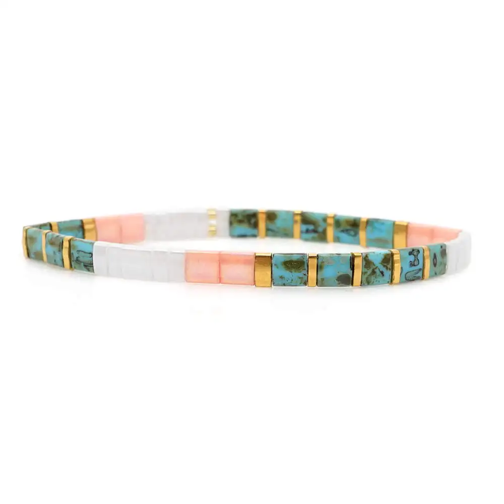 MI-B190144A Go2boho богемные браслеты женские летние пляжные ювелирные изделия Тила бусы браслет Perles MIYUKI Модные Браслеты Mujer подарок Новинка - Окраска металла: MI-B190144A