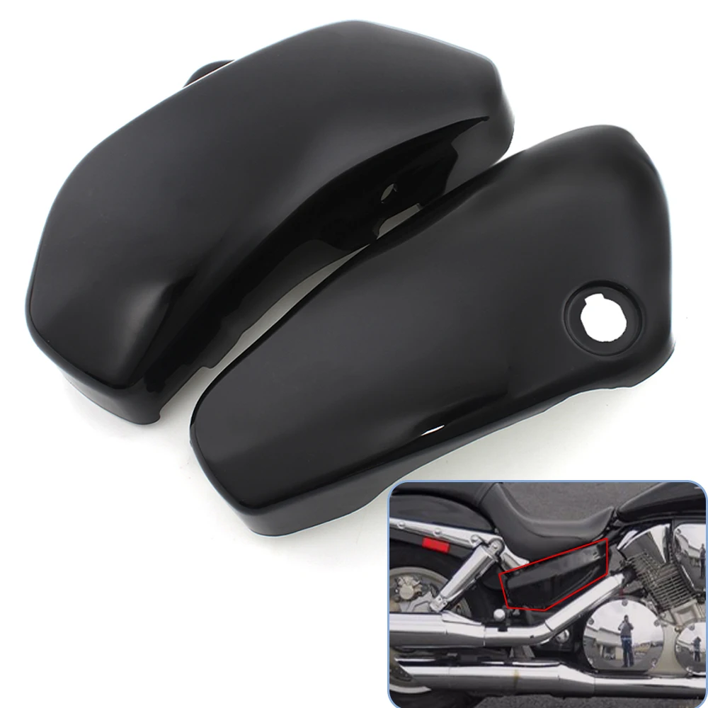 

Motorcycle ABS Side Battery Covers Fairing Cover Protector For Suzuki C50 VL800 Boulevard Voluisa Bikes Accessories Chrome Black