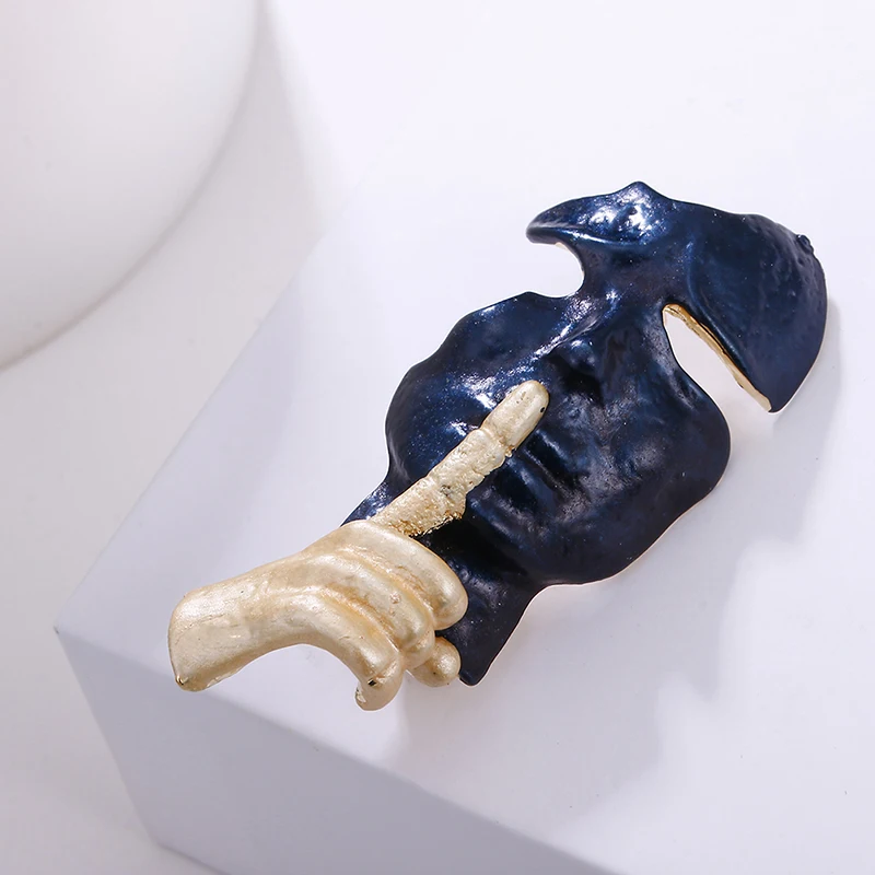 Эмалевые броши для рук женщин и мужчин индивидуальный стиль лицо сплав секретная