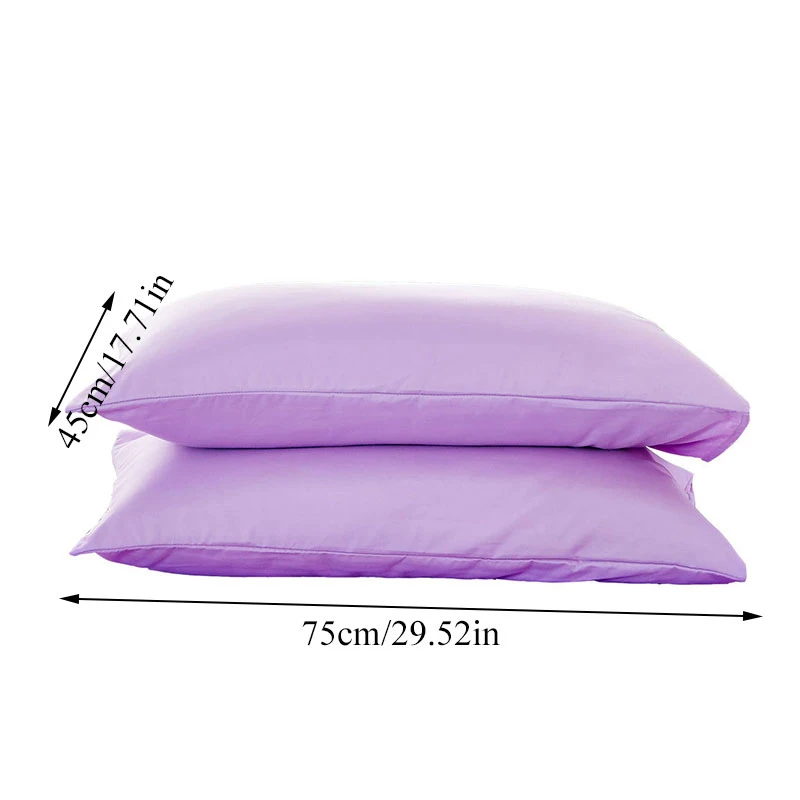 

Pillow Cover Luxury Pillowcase 45cm*75cm Solid Color Polyester Brushed Plain Comfortable Pillow Slip-over Bedroom Pillowslip