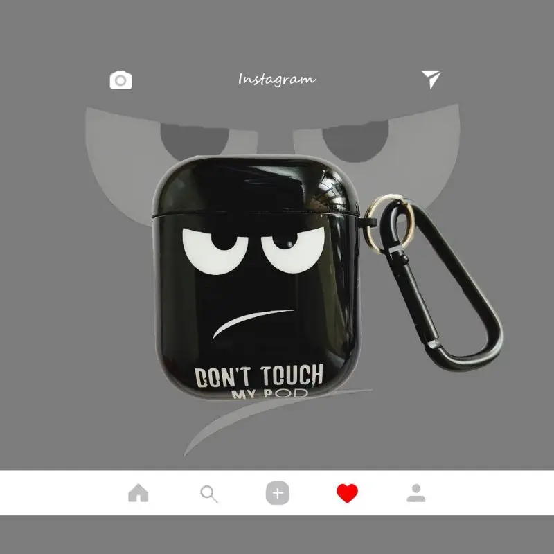 Силиконовый чехол Don't Touch My Pod милые Мультяшные наушники защитный для Apple Airpods 1/2