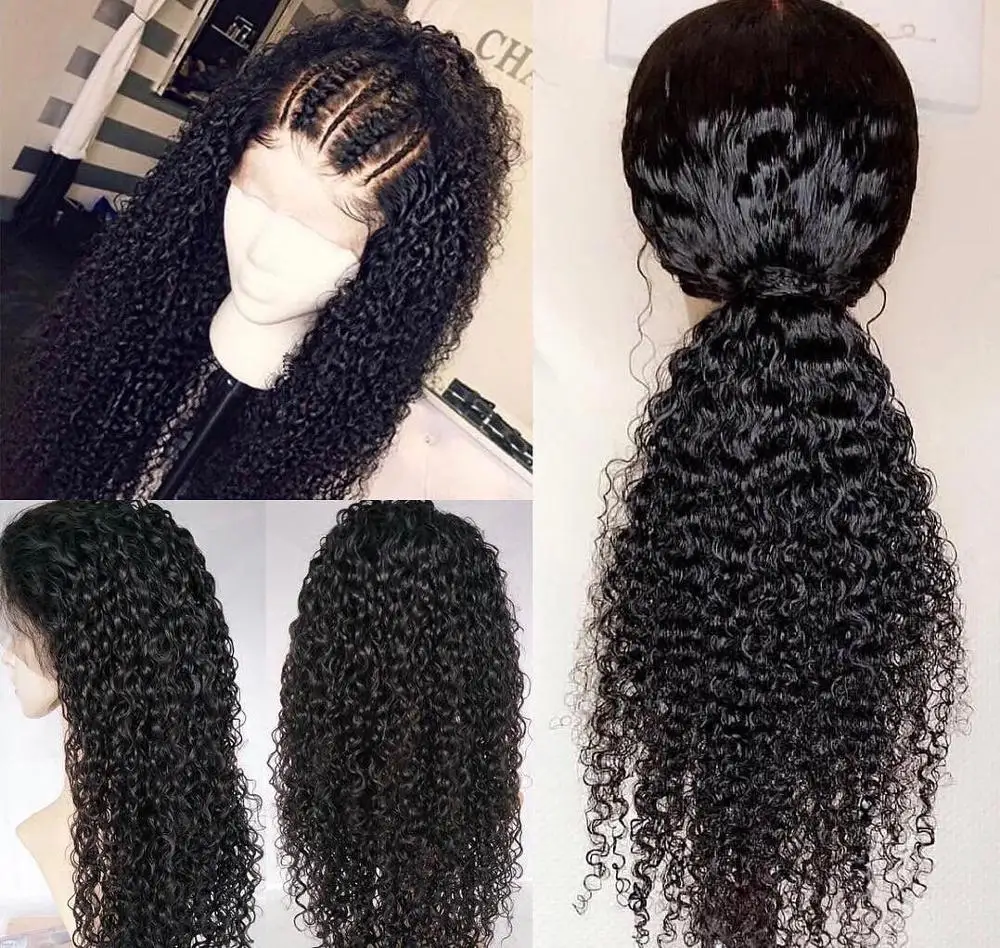 Курчавые Кудрявые Парики JayMay человеческие волосы монгольские Афро кружевные
