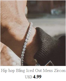 Хип-хоп 1Row Bling CZ Iced Out Стразы браслет из Кубического циркония теннисные цепи браслеты для женщин мужчин ювелирные изделия розовый красный