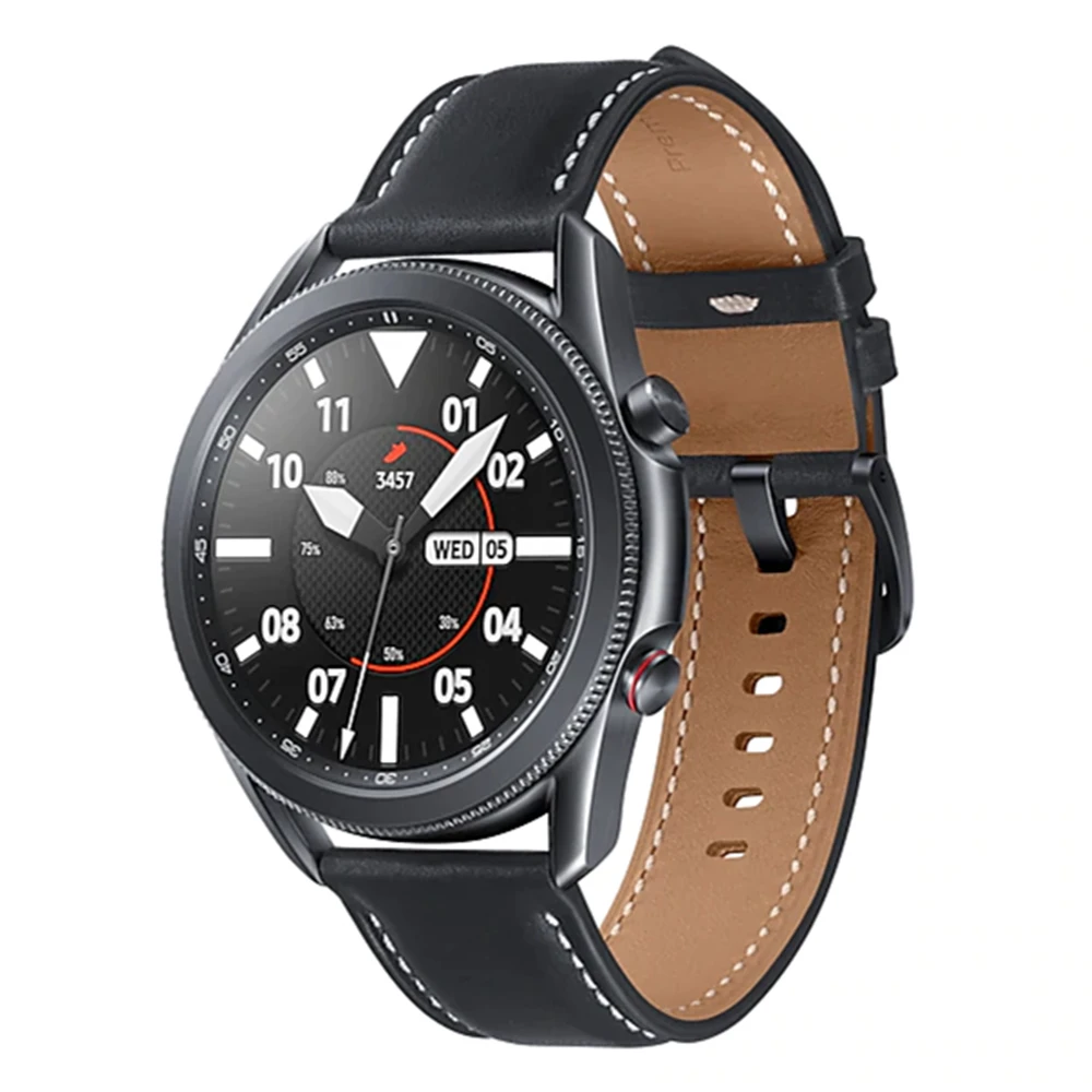 

For Samsung Galaxy Watch 3 Bands 20mm 22mm Quick Release Leather Strap for Galaxy Watch3 41mm 45mm/Active2 40mm 44mm Bracelet