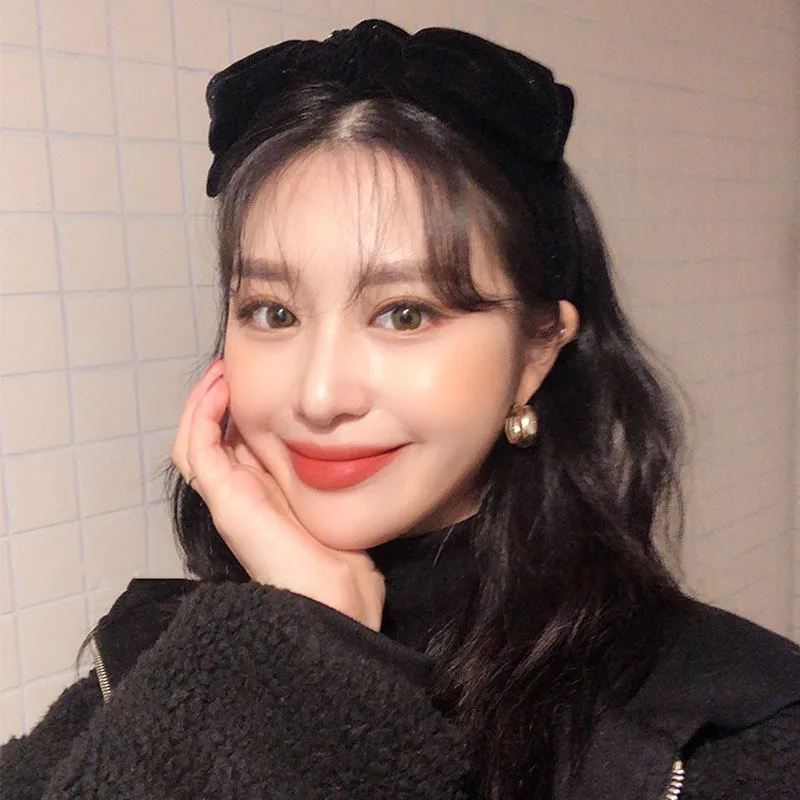 Повязка на голову Fflacell женская с большим бантом винтажная широкая лента для