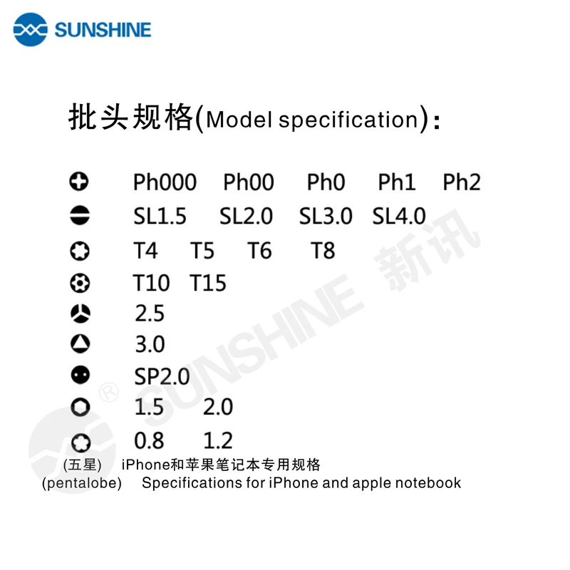 

SUNSHINE SS-5105 25 in 1 Screwdriver Bit Set Opening Repair Tool Multifunction Precision Torx Screwdriver For Phones Tablet PC