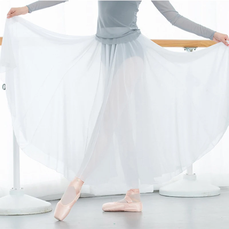 Женская балетная юбка шифоновая длинная танцевальная балерины платья для женщин