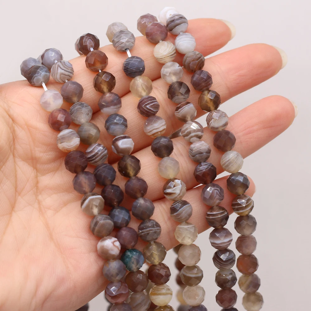 

Natural Stone Semi-precious Stones Round Faceted Persian Gulf Beads Loose Beads for Jewelry Making Necklace Bracelet 8mm