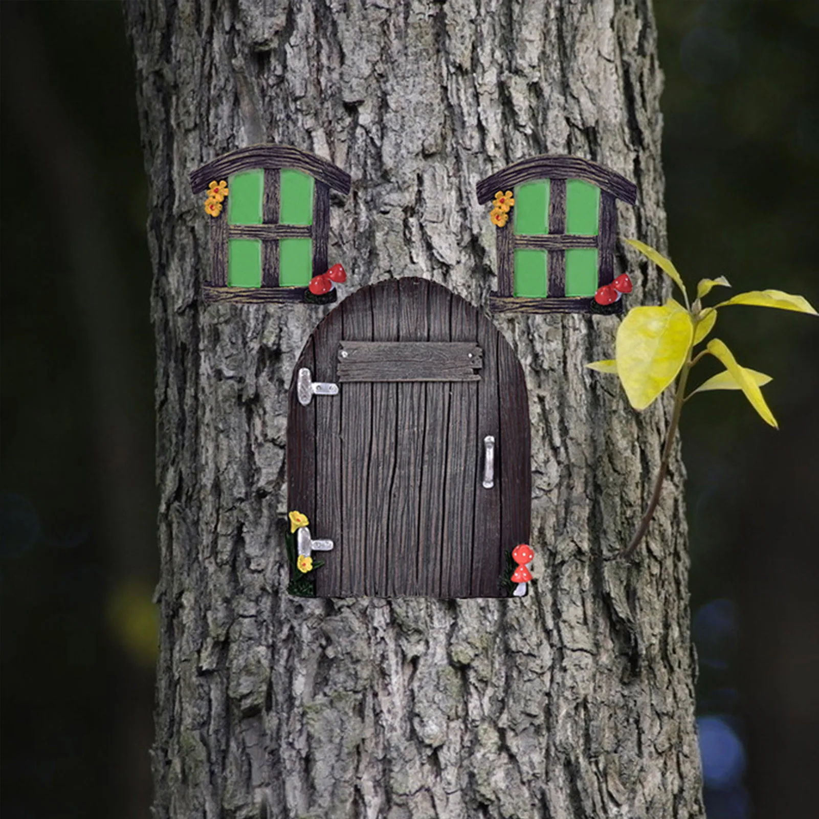 

Old Man Tree Hugger Old Man Tree Face Decor Ornament Funny Door and Windows Tree Art Sculpture Yard Art Decoration Garden Peeker