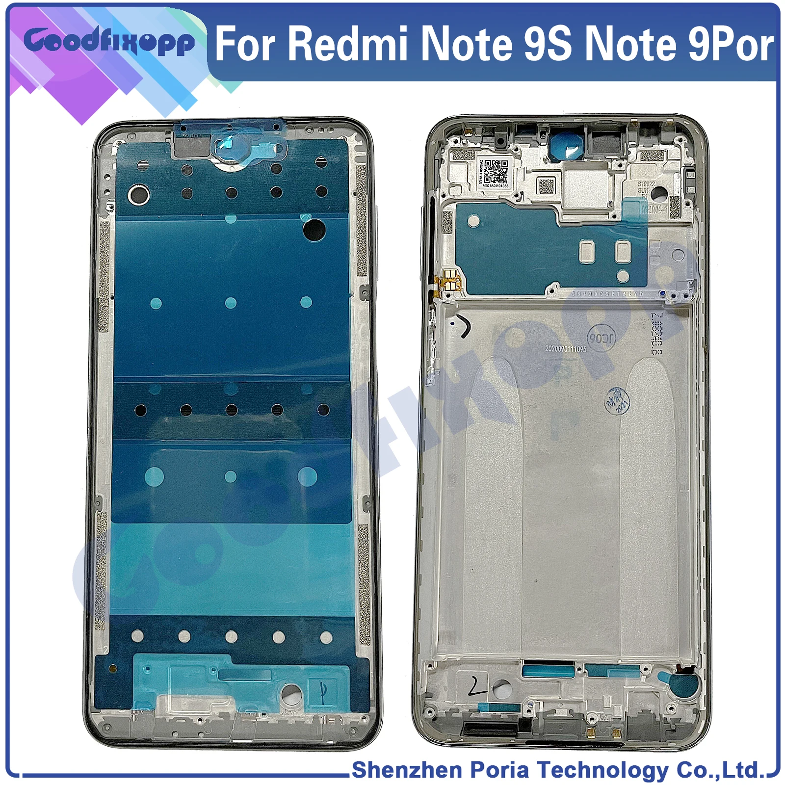 

Запасная рамка для ЖК-экрана Xiaomi Redmi Note 9S / Note 9 Pro