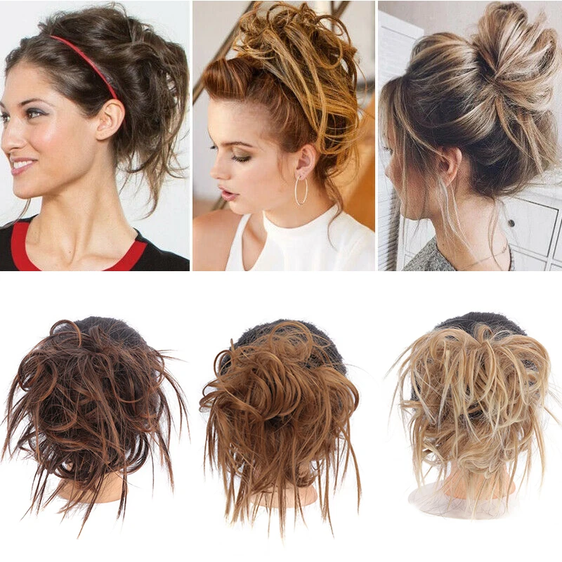 

MUMUPI curly Hair Accessories bun Piece Synthetic Hair Ponytail Messy Hair Chignon Hair Extension