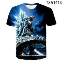 2021 new fashion dinosaur ps tesla mens and womens 3d printed t shirt fashion casual shirt summer monster breathable and sweat