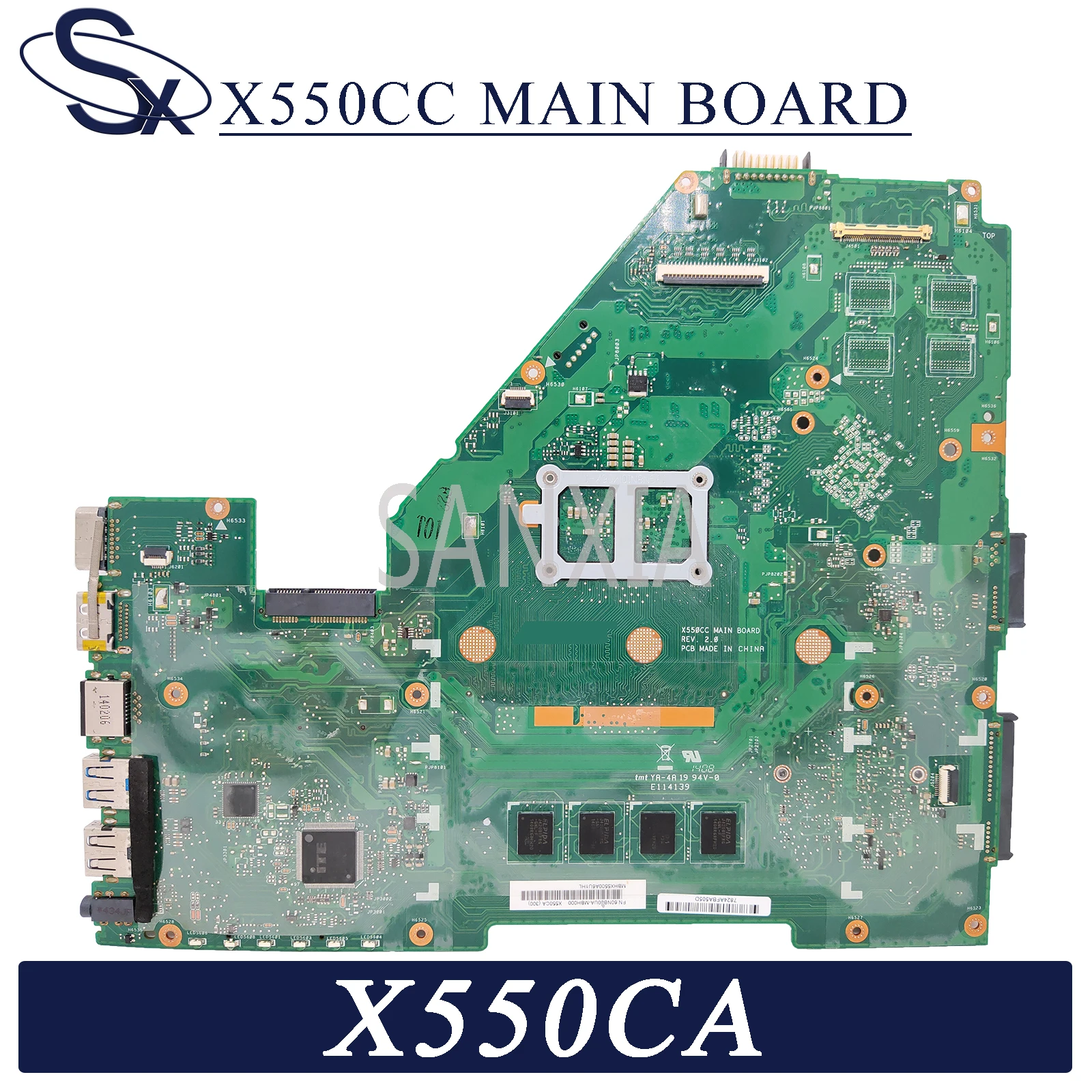 KEFU X550CC материнская плата для ноутбука ASUS X550CA X550CL R510C Y581C X550C оригинальная 4GB-RAM I5-3317U