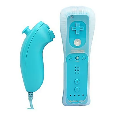 Встроенный беспроводной пульт дистанционного управления Motion Plus геймпад для Nintendo Wii Nunchuck для геймпад для Nintendo Wii Пульт дистанционного управления Джойстик для игр - Цвет: remote with nunchuck